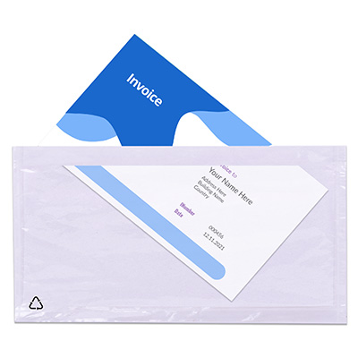 100 x DL Plain Document Enclosed Wallets 110mm x 230mm